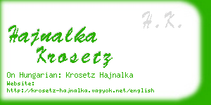 hajnalka krosetz business card